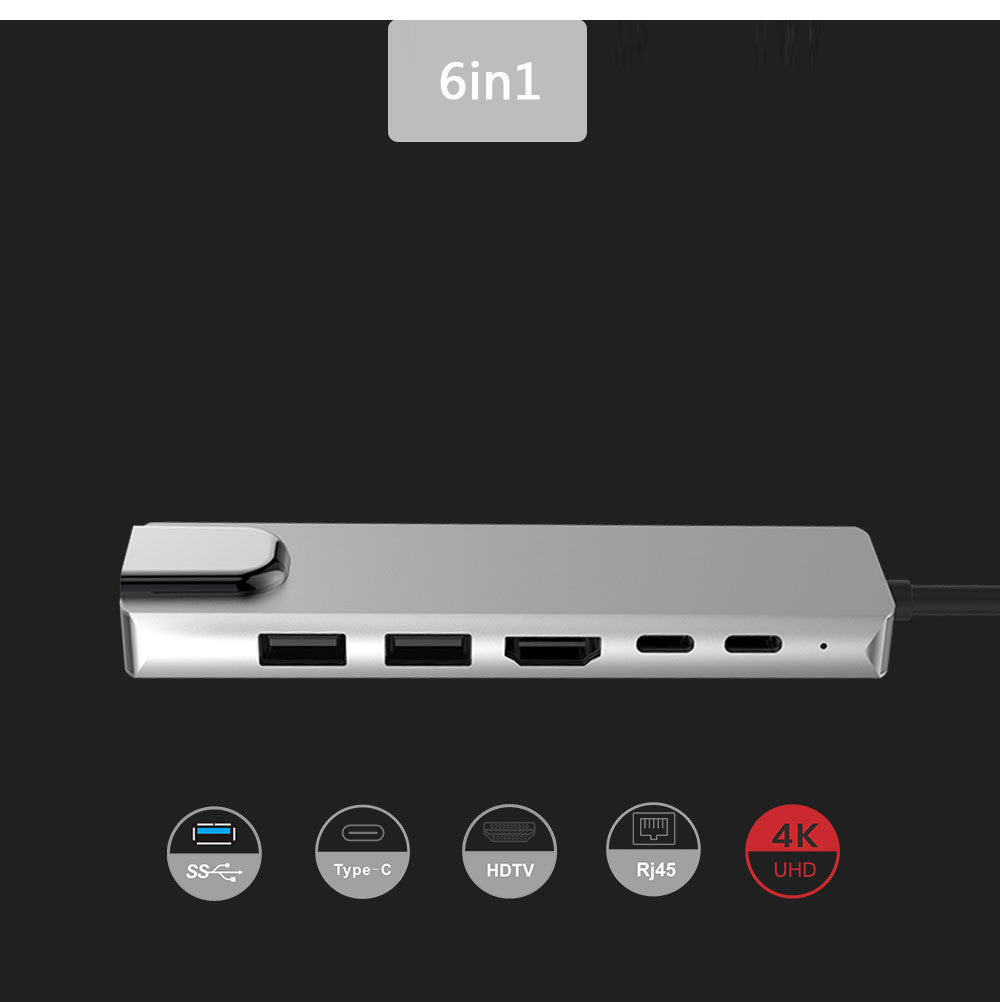6 In 1 HUB Rj45 Network Card Adapter