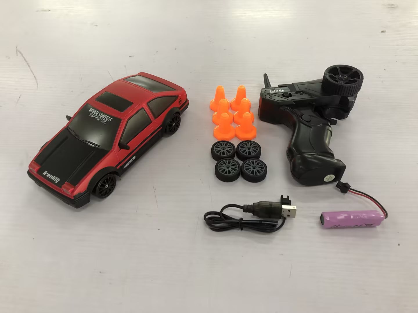4WD RC Drift Car Toy, Remote Control GTR Model AE86 Vehicle Toy For Children
